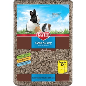 Kaytee Clean & Cozy Natural Paper Bedding, 72 Liter(49.2 Liters)