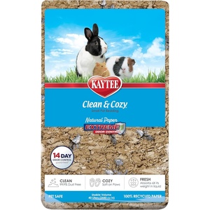 Kaytee Clean & Cozy Natural Paper with Extreme Odor Control Bedding, Made with 100% Recycled Paper(40 Liter)