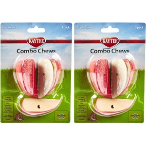 Kaytee Combo Chews Apple Slices, 3-Pack(3 Count (Pack of 2))