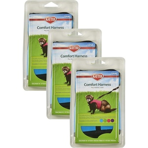 Kaytee Comfort Harness & Stretchy Leash, Medium(Large (Pack of 3))