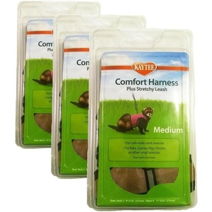 Kaytee Comfort Harness & Stretchy Leash, Medium(Medium (Pack of 3))