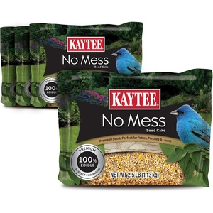 Kaytee Corn-a-Plenty Seed Cake, Food for Wild Squirrels, Chipmunks, Rabbits & Other Backyard Wildlife, 2.5 Pounds, 4 Count(No Mess  4 Count)