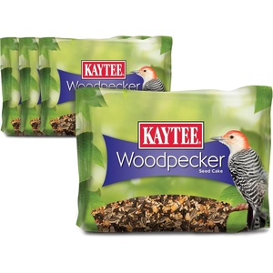 Kaytee Corn-a-Plenty Seed Cake, Food for Wild Squirrels, Chipmunks, Rabbits & Other Backyard Wildlife, 2.5 Pounds, 4 Count(Woodpecker  4 Count)
