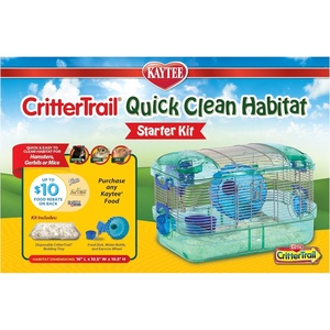Kaytee CritterTrail Quick Clean Habitat for Pet Gerbils, Hamsters or Mice(Habitat)