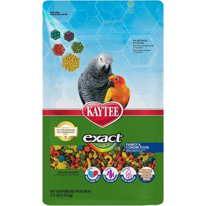 Kaytee Exact Rainbow Pet Parrot & Conure Food, 4 Pound(2.5 Pound (Pack of 1))