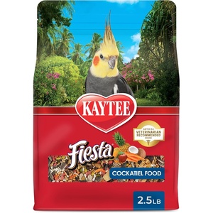 Kaytee Fiesta Cockatiel Bird Food, Nutritious Fun Blend, 2.5 Pounds(2.5 Pound (Pack of 1))