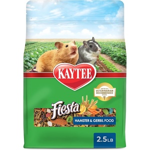 Kaytee Fiesta Hamster & Gerbil Food, Nutritious and Fun Blend, Supports Dental Health and Digestion, 2.5 pounds(2.5 Pound (Pack of 1))