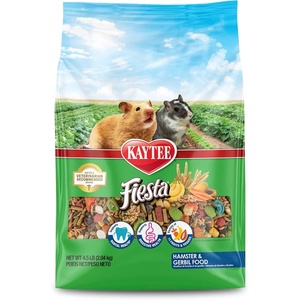 Kaytee Fiesta Hamster & Gerbil Food, Nutritious and Fun Blend, Supports Dental Health and Digestion, 2.5 pounds(4.5 Pound (Pack of 1))