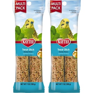 Kaytee Forti-Diet Pro Health Honey Pet Bird Treat Sticks For Parakeets, 2 Bars, 7 Ounce(7 Ounce (Pack of 2))