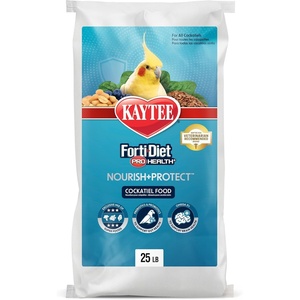 Kaytee Forti-Diet Pro Health Nourish+Protect Cockatiel Food, 25 lb(25 Pound (Pack of 1))