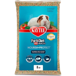 Kaytee Forti-Diet Pro Health Nourish+Protect Guinea Pig Food, 8 lb(8 Pound (Pack of 1))