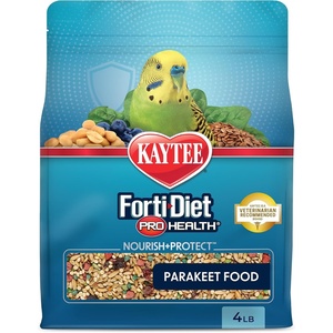 Kaytee Forti-Diet Pro Health Nourish+Protect Parakeet Food, 4 Pounds(64 Ounce (Pack of 1))