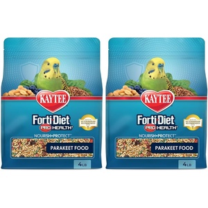 Kaytee Forti-Diet Pro Health Nourish+Protect Parakeet Food, 4 Pounds(64 Ounce (Pack of 2))