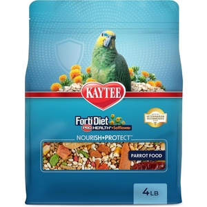 Kaytee Forti-Diet Pro Health+Safflower Parrot Food, 4 Pounds(4 Pound (Pack of 1))