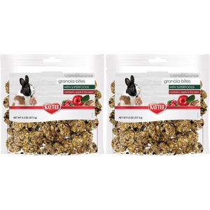 Kaytee Granola Bites with Superfoods Spinach and Carrot for Rats, Mice, Hamsters, Gerbils, Rabbits, Guinea Pigs and Chinchillas, 4.5oz(4.5 Ounce (Pack of 2))