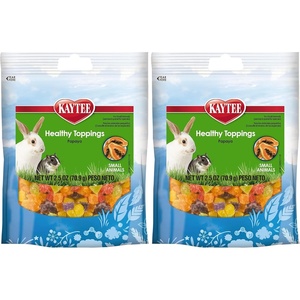 Kaytee Healthy Toppings Papaya Rabbit Treats, 2.5 Oz(2.5 Ounce (Pack of 2))