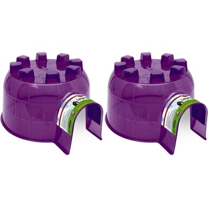Kaytee Igloo Habitat Hideout for Hamster, Gerbil, Rat, Large(Large (Pack of 2))