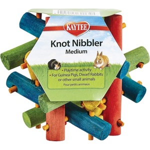 Kaytee Knot Nibbler Chew Toy for Guinea Pigs and Rabbits, Medium(Multi-Color)