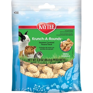 Kaytee Krunch-A-Rounds Sesame Covered Peanut Treat, Rabbit Treats, 3 Oz(Mixed Nuts)