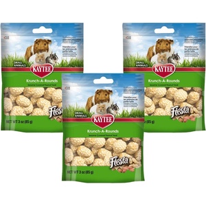 Kaytee Krunch-A-Rounds Sesame Covered Peanut Treat, Rabbit Treats, 3 Oz(Peanut)