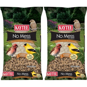 Kaytee No Mess Finch Seed and Nyjer Blend, Attracts Goldfinches, Chickadees, Junos, Finches and Other Wild Birds, 8 Pounds(128 Ounce (Pack of 2))