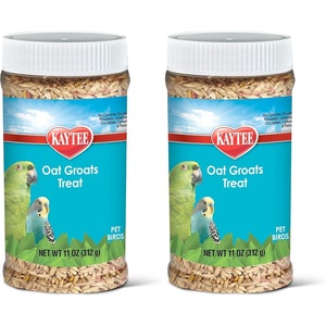 Kaytee Oat Groats Treat Jar for Pet Birds, 11 Ounces(11 Ounce (Pack of 2))