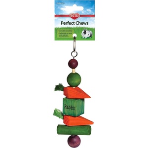 Kaytee Perfect Chews Hanging Wood Chew Toy for Pet Rabbits and Other Small Animals(1 Count (Pack of 1))