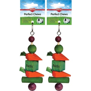 Kaytee Perfect Chews Hanging Wood Chew Toy for Pet Rabbits and Other Small Animals(1 Count (Pack of 2))