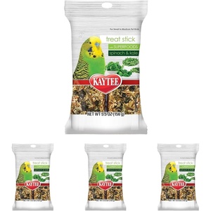 Kaytee Pet Bird Superfood Treat Stick, Spinach & Kale, Parakeet Treats(5.5 Ounce (Pack of 4))