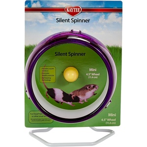 Kaytee Silent Spinner Wheel For Pet Mice and Dwarf Hamsters, Mini 4.5 Inch(Mini 4.5″)
