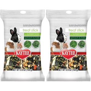Kaytee Small Animal Treat Stick with Superfoods, Strawberry & Flax Seed, 5.5 oz(5.5 Ounce (Pack of 2))