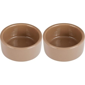 Kaytee Stoneware Ceramic Pet Hamster Bowl, Brown, 5-Inch(3 in (Pack of 2))
