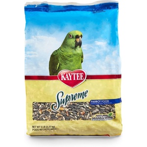 Kaytee Supreme Pet Parrot Food, Natural Seed & Grain Blend, 20 Pounds(5 Pound (Pack of 1))