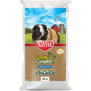 Kaytee Timothy Complete Guinea Pig Food with Timothy Hay, 25 Pounds(25 Pound (Pack of 1))