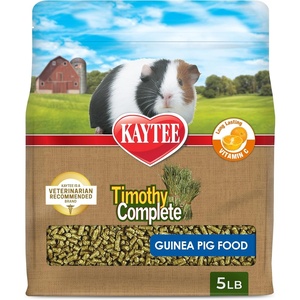 Kaytee Timothy Complete Guinea Pig Food with Timothy Hay, 25 Pounds(5 Pound (Pack of 1))