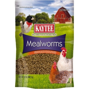 Kaytee Wild Bird Food Mealworms For Bluebirds, Wrens, Robins, Chickadees, Woodpeckers, Cardinals & Chickens, 3.5 Ounce(2 Pound (Pack of 1))