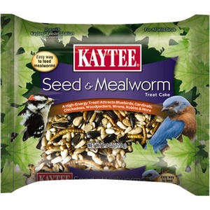 Kaytee Wild Bird Seed & Mealworm Seed Treat Cake, 6 Ounces(6 Ounce (Pack of 1))