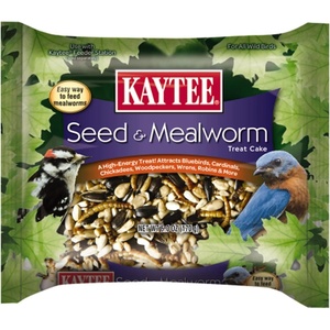 Kaytee Wild Bird Seed & Mealworm Seed Treat Cake, 6 Ounces(6 Ounce (Pack of 6))