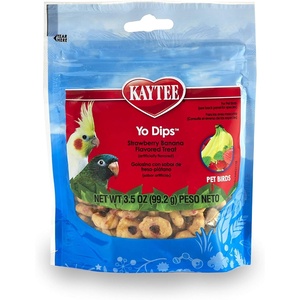 Kaytee Yo Dips Strawberry/Banana Flavor Yogurt Dipped Treat For Pet Birds, 3.5 oz(3.5 Ounce (Pack of 1))