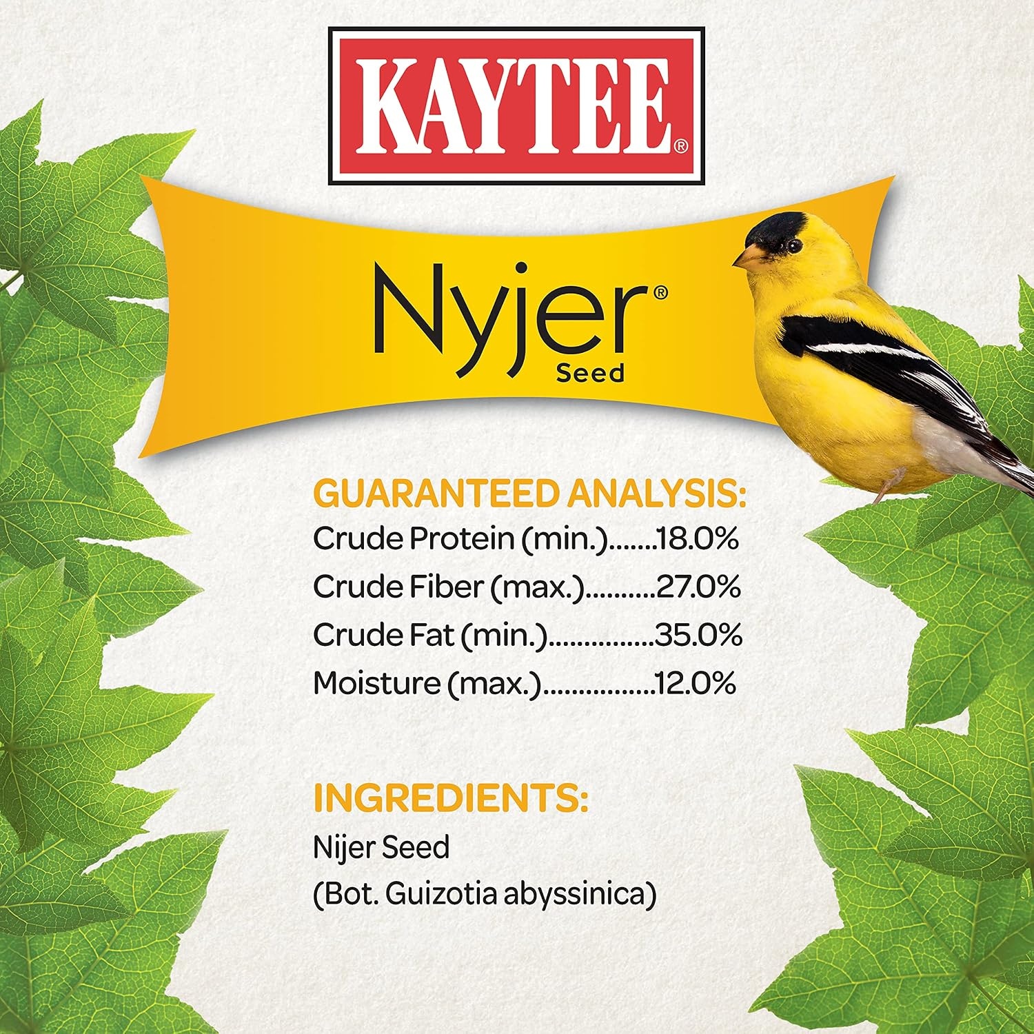 image:imageKaytee Nyjer Thistle Seed 3 Pound Pack of 120 Pound Pack of 1