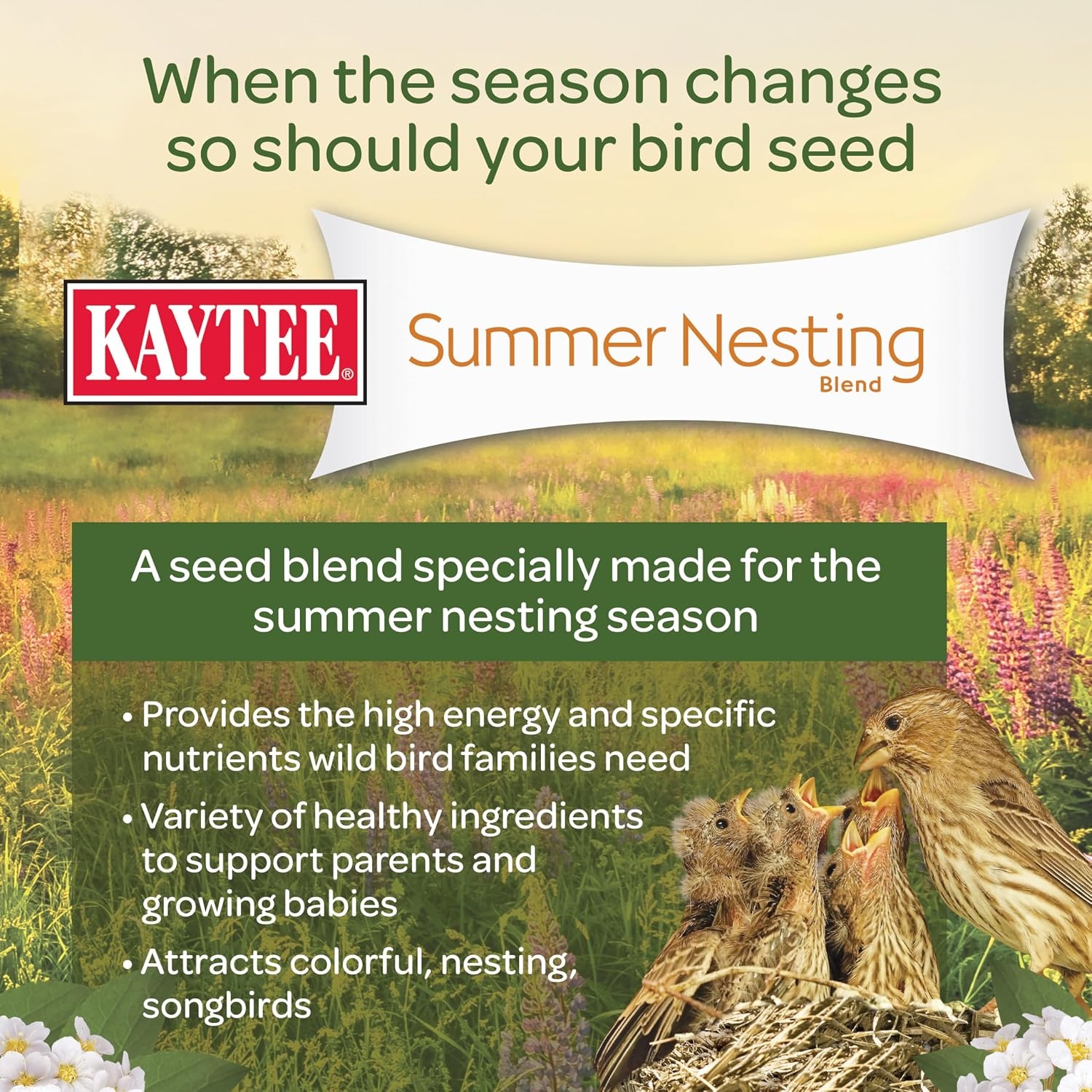 image:imageKaytee Wild Bird Food Summer Nesting Seed Blend 8 lbSummer Nesting