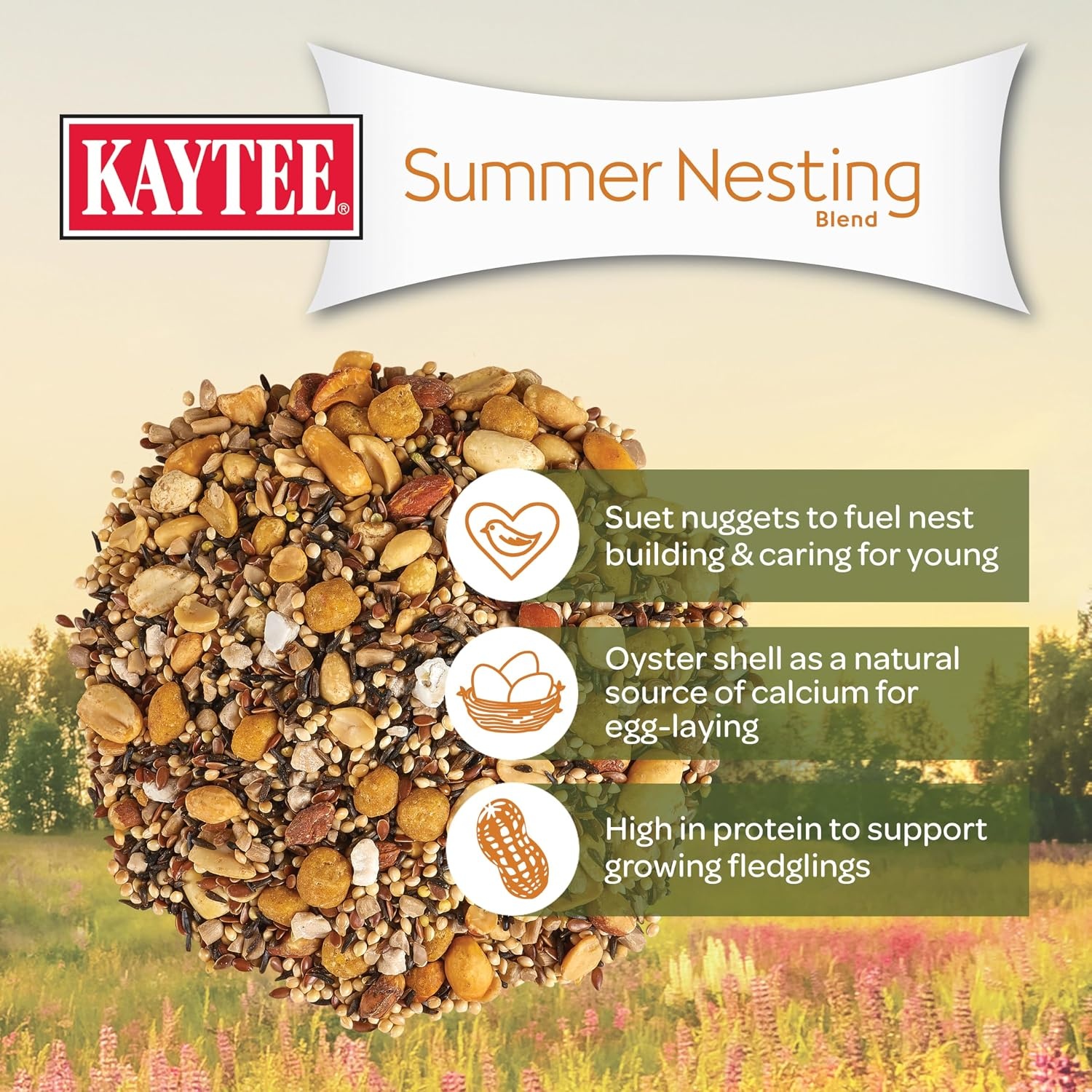 image:imageKaytee Wild Bird Food Summer Nesting Seed Blend 8 lbSummer Nesting